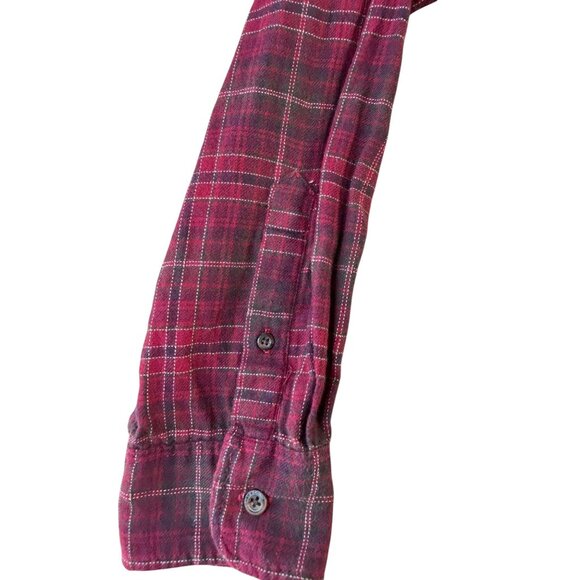 G H Bass & Co Flannel Shirt Red Plaid Mens Sz XL Cotton Long Sleeve Button Down - Picture 7 of 10